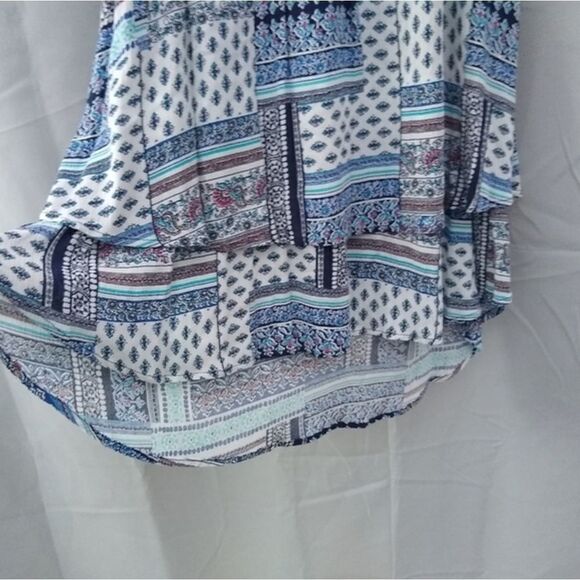 Anthropologie Blue and Black Patterned Dress - Picture 4 of 9